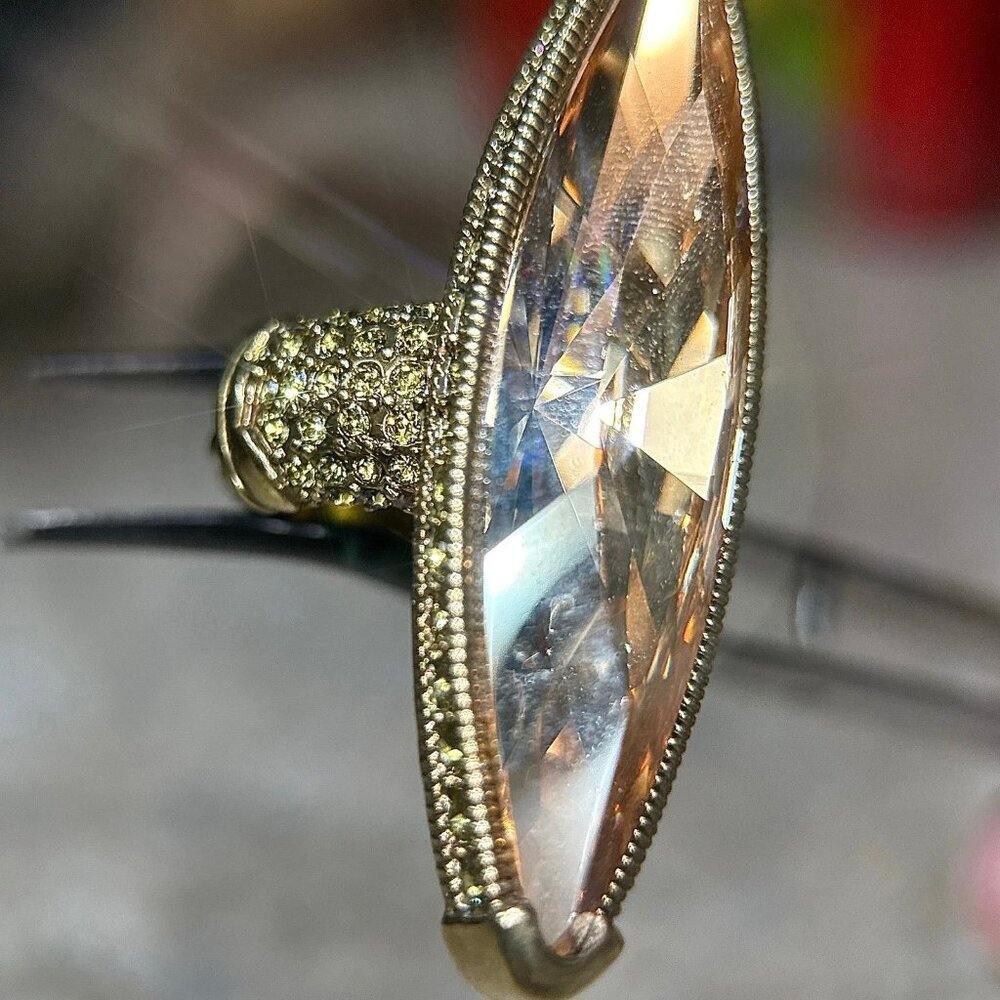 Heidi Daus Champagne Swarovski Ring - Picture 6 of 9